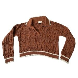 Universal Thread Knitted‎ Sweater Rust/White Size Small